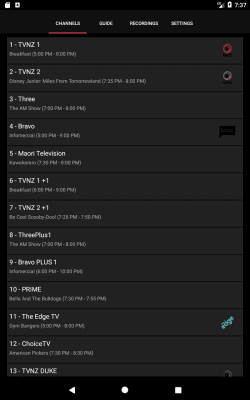 Screenshot of the application NextPVR - #3