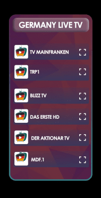 Screenshot of the application German TV - #2
