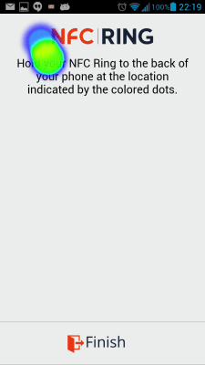 Screenshot of the application NFC Ring Control - #4