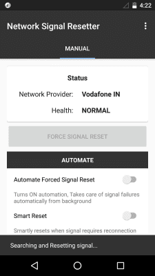 Screenshot of the application Network Signal Resetter Free - #2