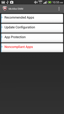 Screenshot of the application McAfee EMM - #5