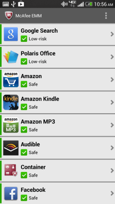 Screenshot of the application McAfee EMM - #7