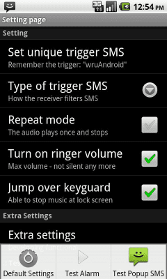 Screenshot of the application Find My Phone (with a SMS) - #4