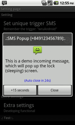 Screenshot of the application Find My Phone (with a SMS) - #6