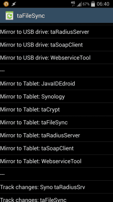 Screenshot of the application taFileSync - #1