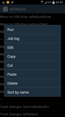 Screenshot of the application taFileSync - #3