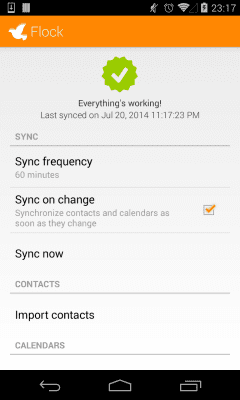 Screenshot of the application Flock - #6