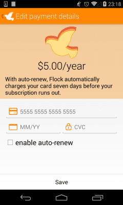 Screenshot of the application Flock - #7