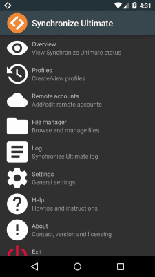 Screenshot of the application Synchronize Ultimate - #5