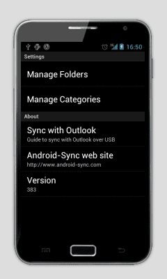 Screenshot of the application Outlook Note - USB Sync - #5
