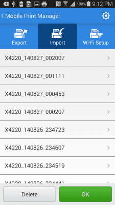 Screenshot of the application Samsung Mobile Print Manager - #3