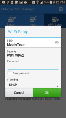 Screenshot of the application Samsung Mobile Print Manager - #4