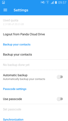 Screenshot of the application Panda Cloud Drive - #2
