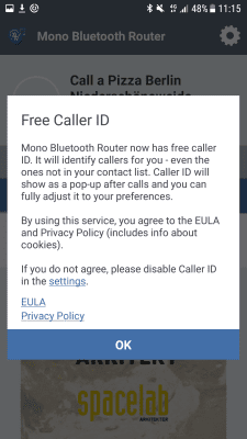 Screenshot of the application Mono Bluetooth Router - #3