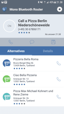 Screenshot of the application Mono Bluetooth Router - #6