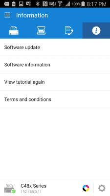 Screenshot of the application Samsung Mobile Print - #4