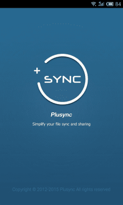 Screenshot of the application Plusync: File Sync and Sharing - #1