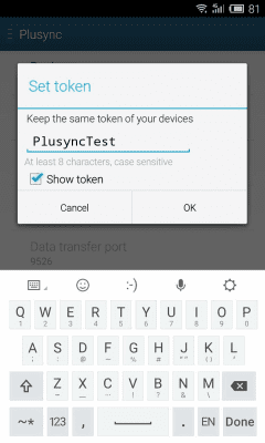 Screenshot of the application Plusync: File Sync and Sharing - #3