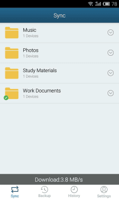 Screenshot of the application Plusync: File Sync and Sharing - #4