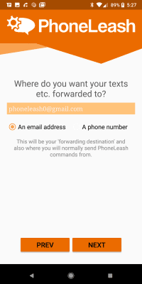 Screenshot of the application Fwd SMS to email 30-day trial - #3