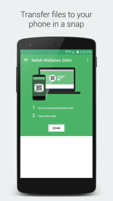 Screenshot of the application Pushbullet Portal - WiFi file transfers - #1