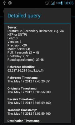 Screenshot of the application NTPSync - Time Synchronization - #3