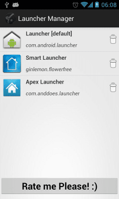 Screenshot of the application Launcher Manager - #1