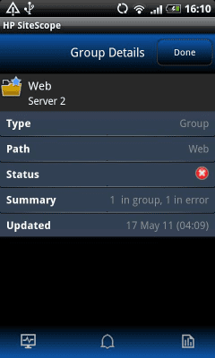 Screenshot of the application HP SiteScope - #5