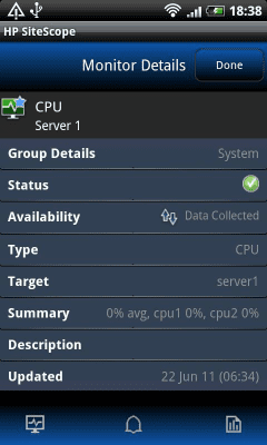 Screenshot of the application HP SiteScope - #6