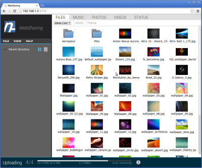 Screenshot of the application WebSharingLite (File Manager) - #4