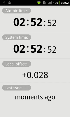 Screenshot of the application ClockSync - #6