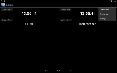Screenshot of the application ClockSync - #8