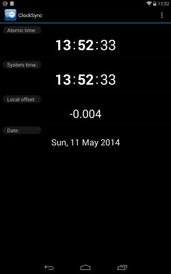 Screenshot of the application ClockSync - #9