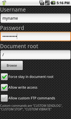 Screenshot of the application FTP Server Ultimate - #4