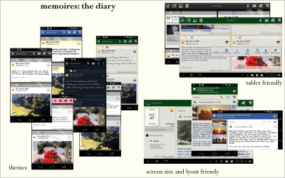 Screenshot of the application Memoires: personal diary - #1