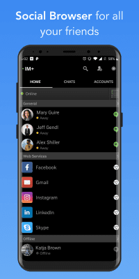 Screenshot of the application IM+ Free - #1