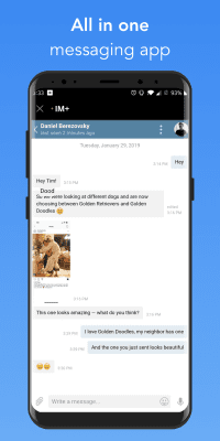 Screenshot of the application IM+ Free - #3