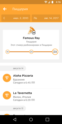 Screenshot of the application Foursquare Swarm - #5