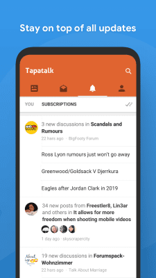 Screenshot of the application Tapatalk - #5