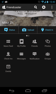 Screenshot of the application Friendcaster - #5