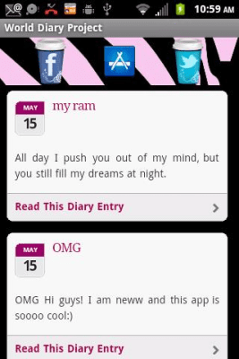 Screenshot of the application Secret Diary Pink Zebra WDP - #4