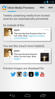 Screenshot of the application Tweet Lanes - #4