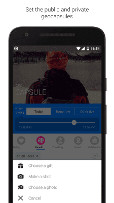 Screenshot of the application Telecapsule - time capsule - #4