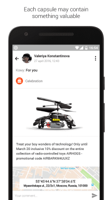 Screenshot of the application Telecapsule - time capsule - #6