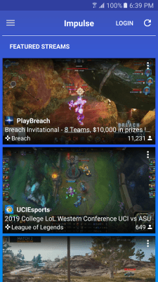 Screenshot of the application Impulse - Twitch Client - #1