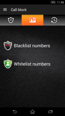 Screenshot of the application Call blocking - #3