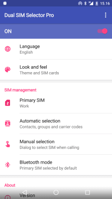 Screenshot of the application Dual SIM Selector - #8