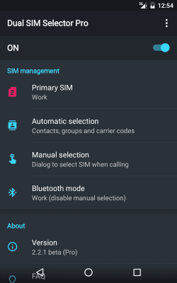 Screenshot of the application Dual SIM Selector - #9