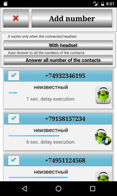 Screenshot of the application Headset Answer - #3