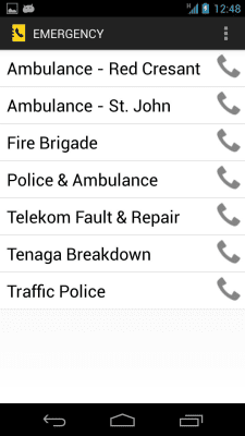 Screenshot of the application Malaysia Phone Directory - #2